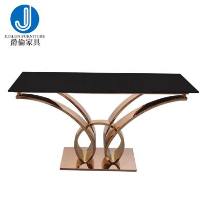 China Adjustable (Height) Console Table Wall Inlay Glass Console Table for sale