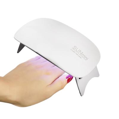 China Sunmini 6W Manicure Phototherapy Machine LED Plastic Nail Gel Lamp UV Nail Curing Lamp for sale