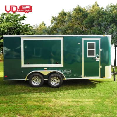 China Convenient Mobile Food Cart Long Street Food Trailer Pizza BBQ Kiosk Fully Equipped Kitchen Food Trailer for sale