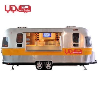 China Universal Mobile Vegetable Processing Factory Cafe Food Trailer Fast Food Kiosk Street Vending Carts Fast Food Trailer for sale