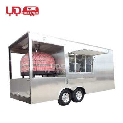 China Vegetable Processing Plant Pizza Food Trailer Fast Food Cart Van Catering Trailer Mobile Food Truck Business for sale