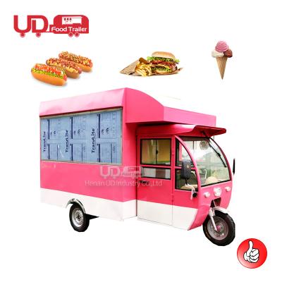 China Vegetable Processing Factory 3 Wheels Tricycle Food Truck Van Bbq Food Tricycle Mobile Electric Food Carts For Sale for sale