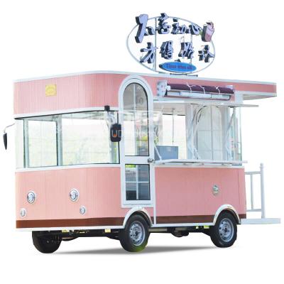 China Electric vegetable processing plant mobile fast food trailer food truck hamburger food cart for sale for sale