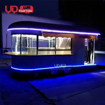 China Vegetable Processing Factory Airstream Food Carts Barbeque Cafe Kiosk Street Ice Cream Food Truck Mobile Trailer Bar for sale