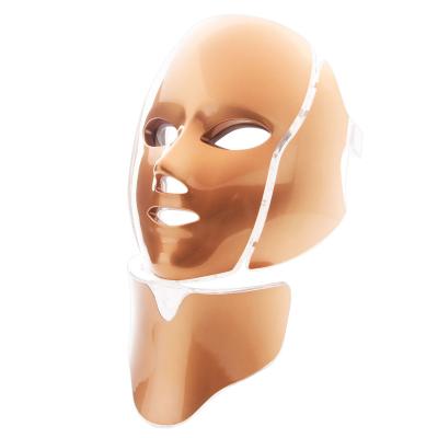 China Color LED Private Beauty Dye Removal LED Mask Anti Aging LOGO 7 Whitening Face Mask With Neck For Home Use for sale