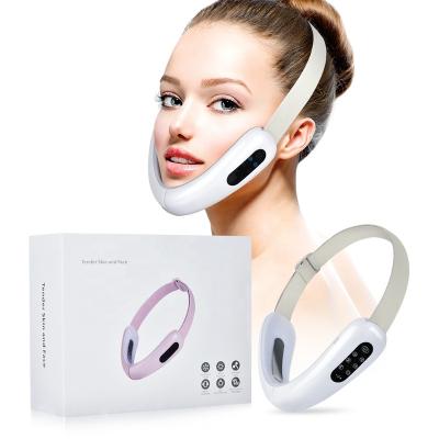 China Face Lift Face Slimming Electric EMS V Belt Face Shaping Massager V Face Lift Belt Lifting for sale