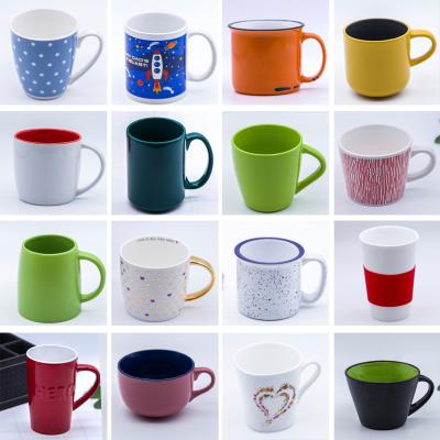 China Disposable Ceramic Cup Tumbler Cup Drinks Mug Printing Logo Mug for sale