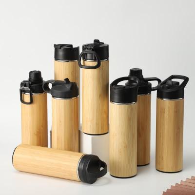 China PORTABLE Thermoses Vacuum Flask Stainless Steel Insulated Water Bottle Business Gifts Metal Customized Bottle Stainless Bamboo for sale