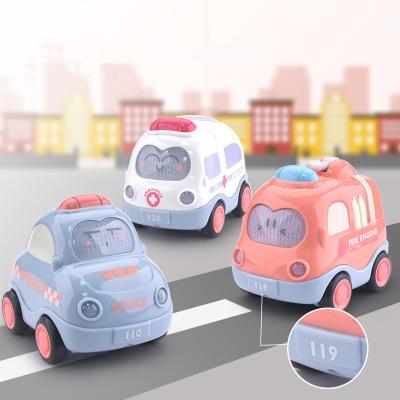 China Promotional Diecast Plastic Toys 3D Toy Car Model With Light And Music For Kids Boys Educational Smart Gift for sale