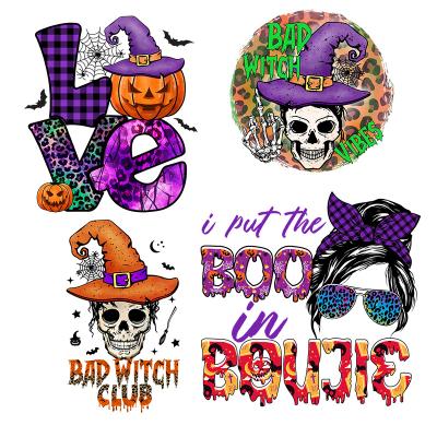 China Happy Design Durable Halloween Plastic Dtf Printing Stickers Heat Transfer Plastic Dtf Printing Heat Transfer Stickers for sale