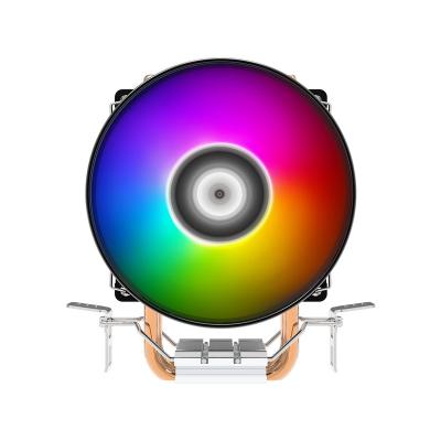 China Cooler cpu fan cpu enfriador rgb cpu pc gaming cooler durable cpu 2 desktop copper pipe fan for sale