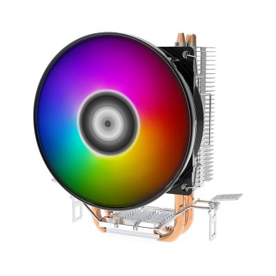 China Custom Durable 12V RGB Logo Gaming PC Fan Computer Case Cooler CPU Fan CPU Enfriador RGB Enfriador for sale