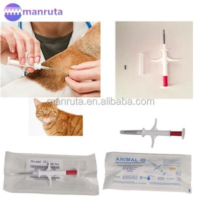 China Sale 100 Pcs /lot Fast Delivery 134.2khz Animal Glass ID Tag Microchip Raincoat / Raincoat With Syringe for sale