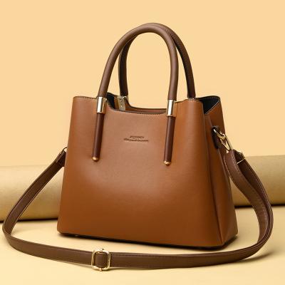 China Fashion portable vegan PU ladies bucket bags shoulder handbag tote classic leather handbags for women for sale