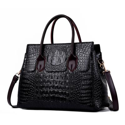 China Fashion Vintage Style PU Leather Women Handbags Luxury Ladies Shoulder Clutch Crocodile Tote Bag for sale