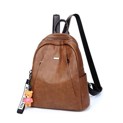 China Wholesale Small MOQ High Quality PU Leather Backpack Women Bag China Waterproof Backpack Manufacturer for sale