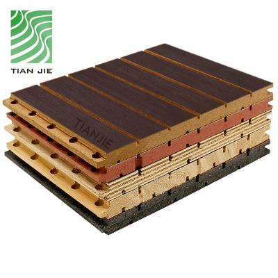 China Tianjie Acoustic Panels Decoration Fireproof And Eco-friendly Home Bathroom 15mm Fireproof Wooden Acoustic 3d Wall Panels Te koop