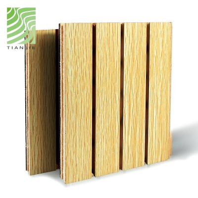 China Classroom Fire Retardant And Eco-friendly Wool Acoustic Panels Solid Wood MgO Plywood MDF Grooved Acoustic Wood Panels zu verkaufen