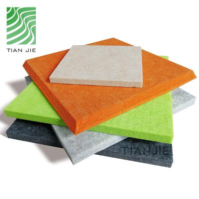 China Tianjie Acoustic Panels Polyester Fiber Eco-friendly Sound Absorbing Decorative Wall Pet Acoustic Panel Te koop