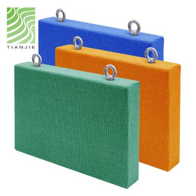 China Modern High Density Fiberglass Acoustic Panels Noise Absorbing Wall Muffler Polyester Silencer Te koop