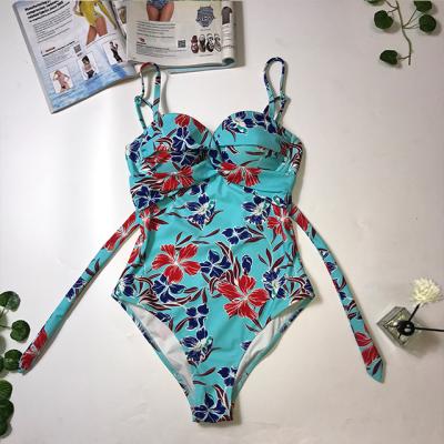 China 2022 New Summer QUICK DRY QUICK DRY women print swimsuit ODM custom design high waist women beach print wear and waist bikini for sale