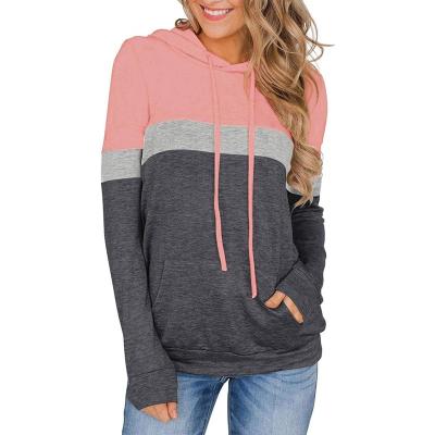 China wholesale 2022 Anti-wrinkle fashion loose women oversized hoodies warm drawstring check print logo pullover custom cotton with pockets for sale