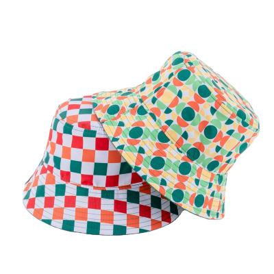 China Custom made new fashion ear sublimation printing logo cotton trendy colorful bucket hats for adults for sale