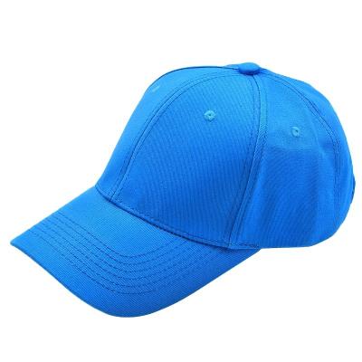 China Luxury Blue 6-Panel Hat 6-Panel Color 6 Panel Printing Stripe Stitching Cotton Baseball Caps With Metal Buckle for sale