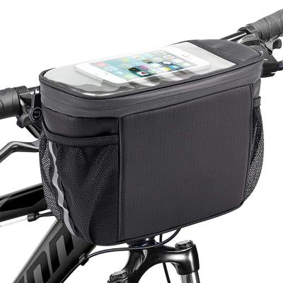 China Cooler Bag Tending Cooler Insulated Bike Phone Frame Bag Recycle Outdoor Rise Pocket Front Bicycle Storage Cooler Bag Bike Handlebar Bag for sale