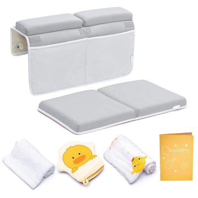 China Sustainable Shower Gift Padded Knee Mat For Tub Bathing Bathroom Time Baby Bath Kneeler And Elbow Rest Set Bath Kneeling Pad for sale