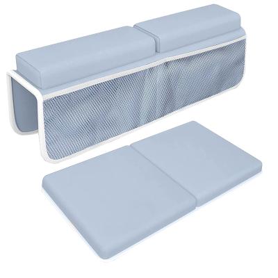 China Stocked Stretching Bath Kneeler Set With Thick Memory Foam Arm Knee Support Kneeling Pad Elbow Rest Tub Bathing Knee Mat for sale