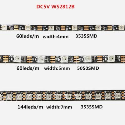 China variable 144 led strip dc5v rgb 5M 500M in store 5050smd arduino led strip light with ws2812 IC for sale