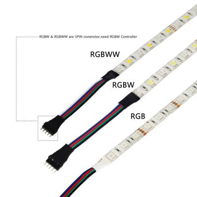 China LANDSCAPE 12V RGB Color CCT RGBW 5 in 1 Flexible LED RGB Strip SMD 5050 Light + Cool White Warm White Christmas String Lights Strip Lamp for sale