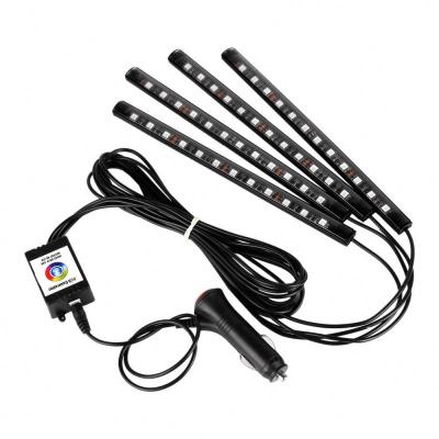 China 12V 5050 RGB LED Strip RF Accessible With RGB Foot Light Interior Car Colorf Atmosphere Lights MJACL0291 for sale