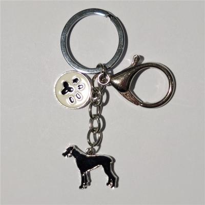 China Souvenir Woman Handbag Charms Lovely Black Dog Keychain Dachshund Dog Lovers Gift Fashion Jewelry Bag Key Chains for sale