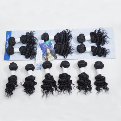 China Wholesale Brazilian Short Curly Afro Wave Hair Extension Hair Bundles 6pcs In One Bundle for sale