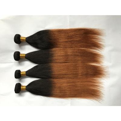 China Factory Direct Selling Silky Straight Natural Indian Remy Wave Hair Weaves Malaysian Mongolian Hair Weaves T1b30 for sale