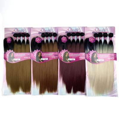 China Cheap U-tip Synthetic Hair Hair With Lace Closure ,Amazing Yaki Wave Two Tone Color Synthetic Hair Extension for sale