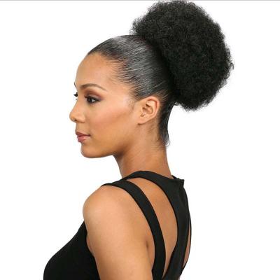 China Synthetic V-tip Drawstring Hair Ponytail and Afro Curly Messy Bun Hair Bun Maker Hair Bun for sale