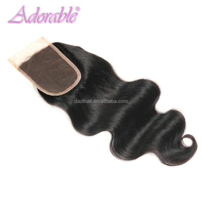 China Factory Price Hot Sale Body Wave Peruvian Human Hair Weaves With 4*4 Lace Closure for sale