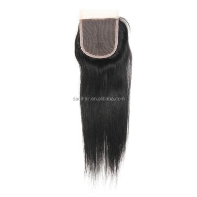 China Factory Price Hot Sale Brazilian Straight Human Hair Silky Virgin Hair Weaves With Lace Closure STW 4*4 for sale