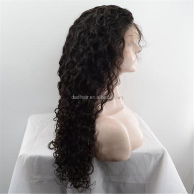 China Affordable 100% Density Italian Virgin Human Hair 150% Brazilian Hair Front Lace Wig Price Curly Wave Wig for sale