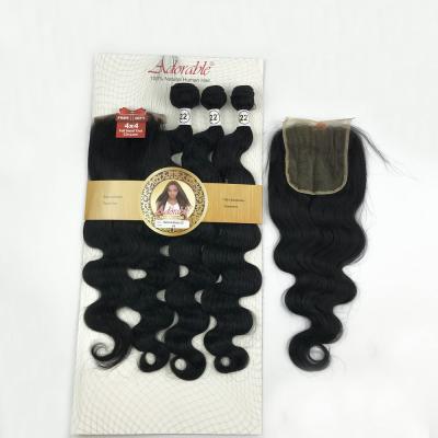 China Alibaba Best Curly Wave Online Sale, Adorable, Body Wave Bundled Mix Hair Mixed Animal Mixed Synthetic Hair 22, Free Closure for sale