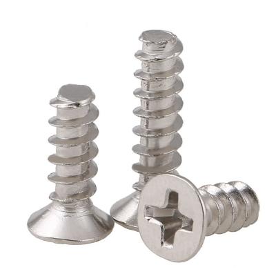 China Galvanized Galvanized Pan Steel csk head pint hardened flat wire forming screw for plastic for sale