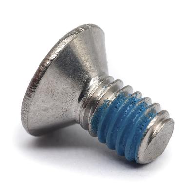 China Cheese Customized 304 Flat Countersunk Head Socket Screws Stainless Steel Hexagon With Nylon Patch for sale