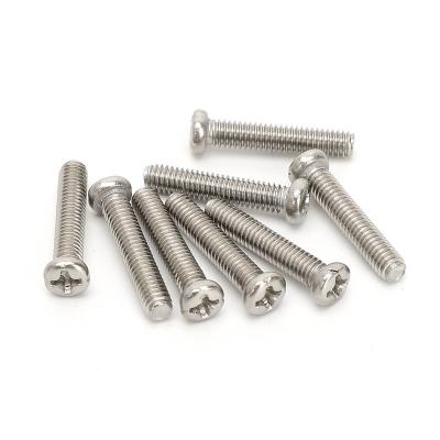 China SS304 SS316 Phillips Pan Cross Recessed Round Pan Head Machine Screw for sale