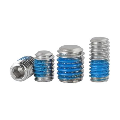 China DIN913 Stainless Steel Flat Head SS304 Hex Socket Set Screw With Nylon Patch for sale