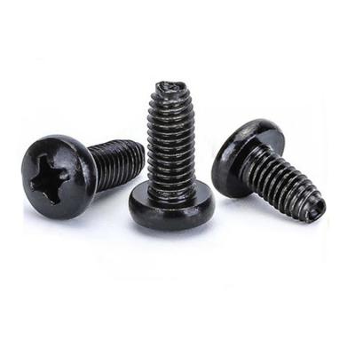 China DIN7500 Galvanized Pan Head Cross Recessed Galvanized Black Oxide Carbon Steel Pan Head Triangle Thread Bearing Screw for sale