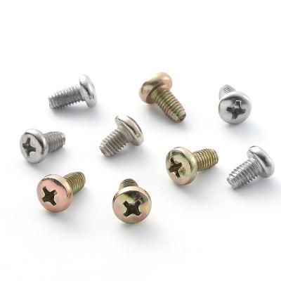 China DIN7500 Steel Pan Zinc Plated PE Grade 4.8 Cross Recessed Pan Head Triangle Thread Bearing Screw for sale