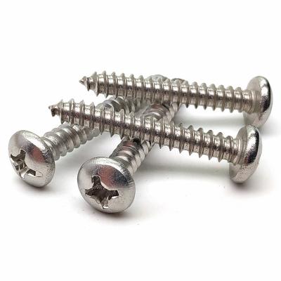 China Pan DIN7981 ss304 ss316 Stainless Steel Phillips Cross Recessed Pan Round Head Tapping Screw for sale